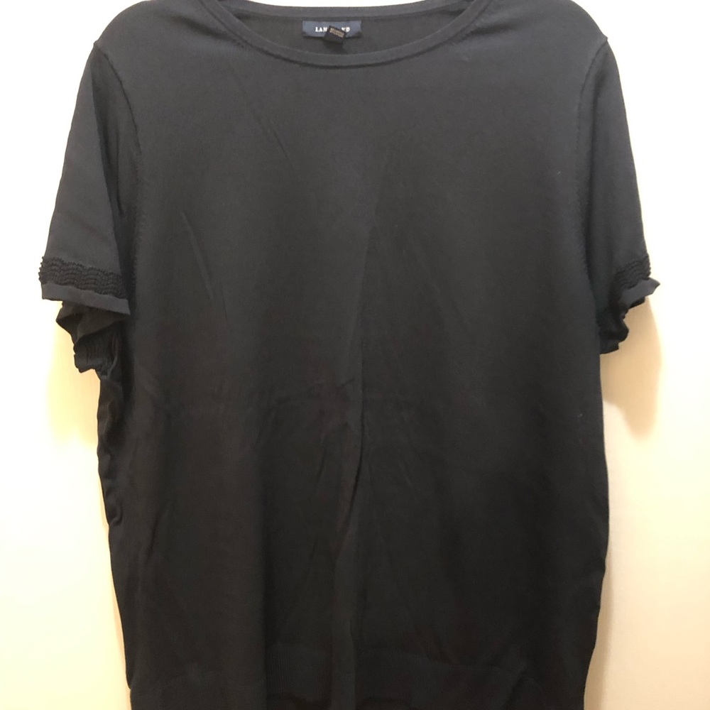 Lands' End Black Short Sleeve Tee
